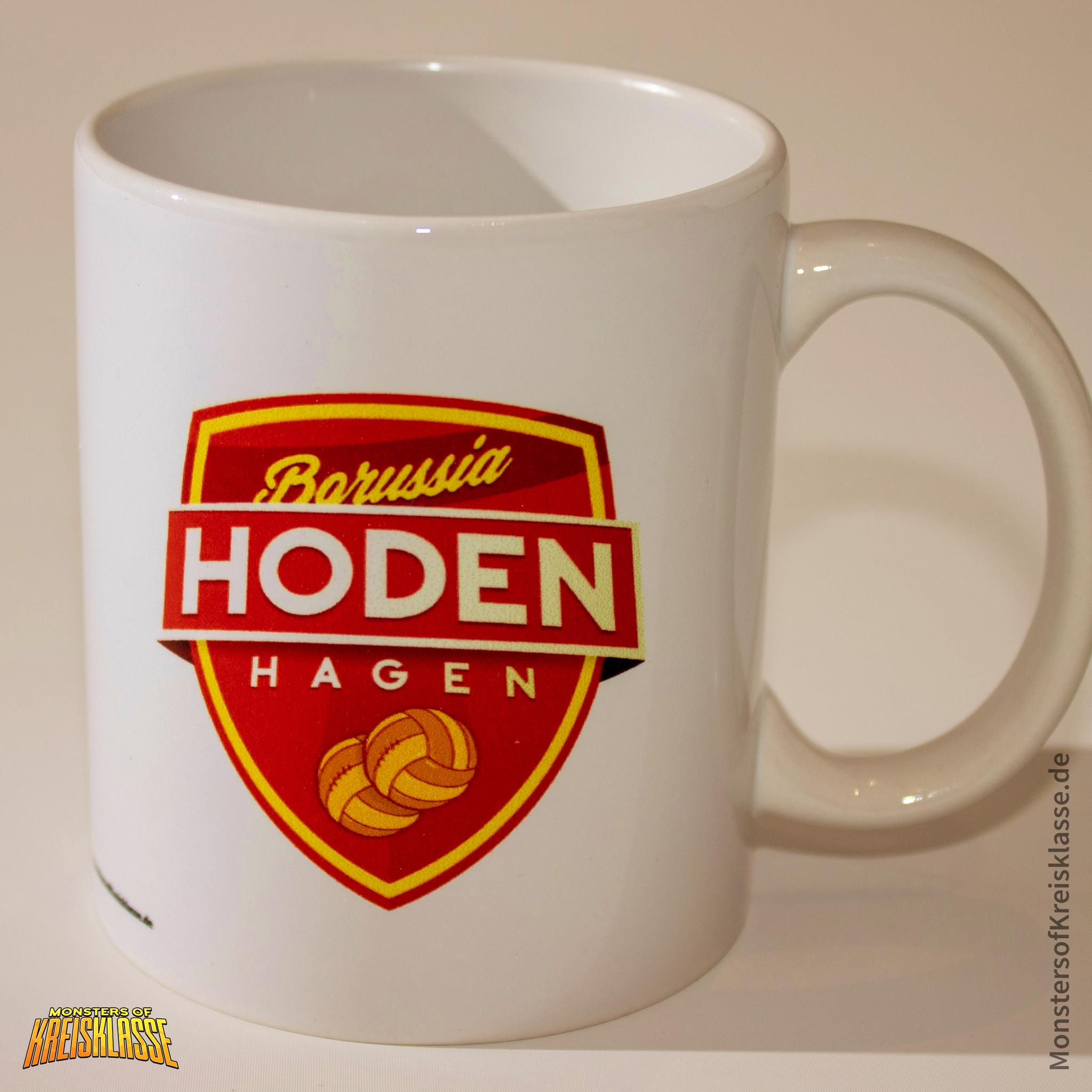 Kaffeebecher "Borussia Hodenhagen Wappen", weiß